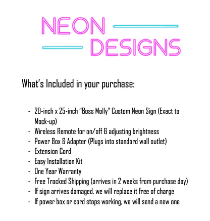 Boss Molly - Premium Neon Artwork