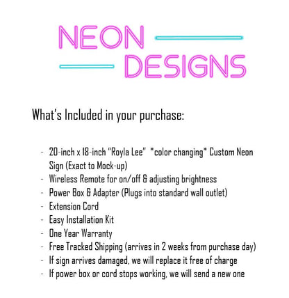 Royla Lee - Premium Neon Artwork