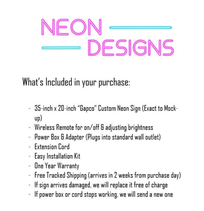 Gapco - Premium Neon Artwork