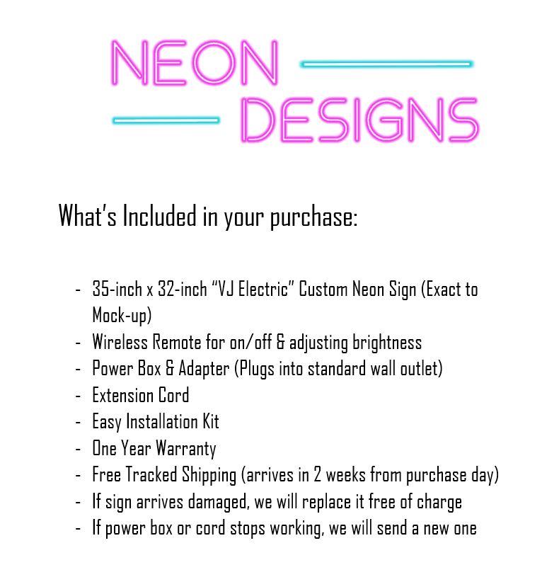 VJ Electric - Premium Neon Artwork