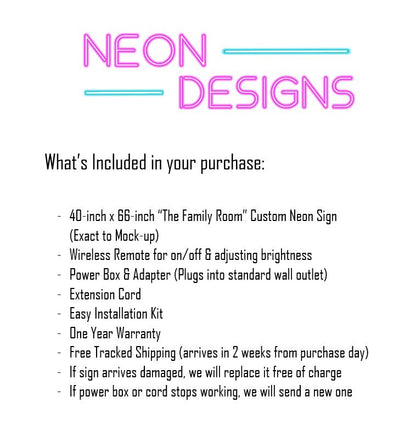 The Family Room - Premium Neon Artwork