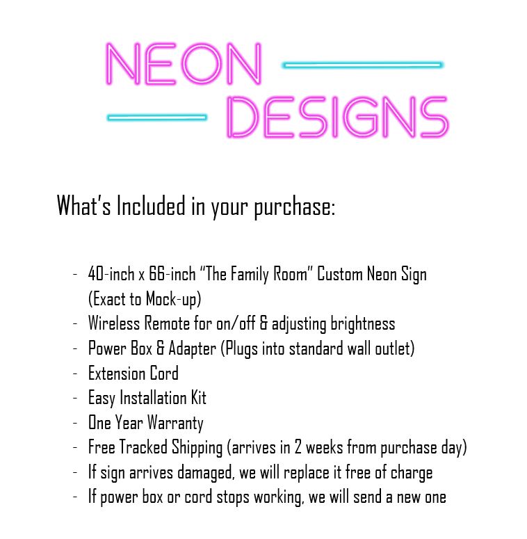 The Family Room - Premium Neon Artwork