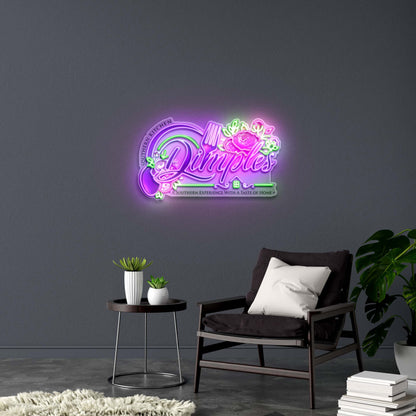Dimples - Premium Neon Artwork