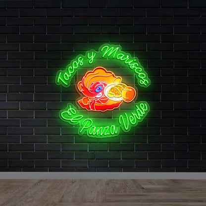 Tacos Y Mariscos - Premium Neon Artwork