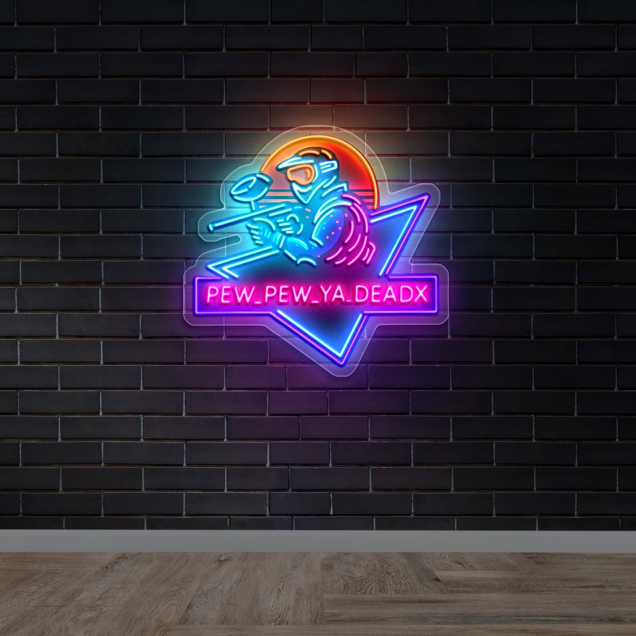 Pew_Pew_Ya_DeadX - Premium Neon Artwork
