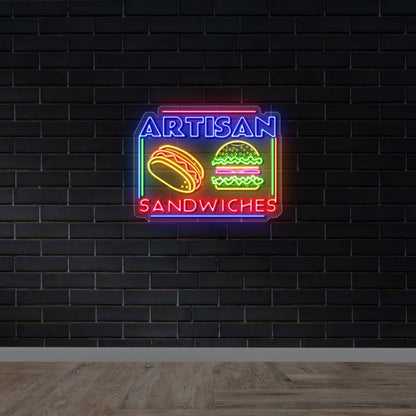 ARTISAN SANDWICHES - Premium Neon Artwork