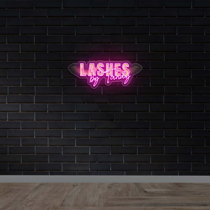 Lashes By Tanay - Premium Neon Artwork
