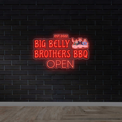 BIG BELLY BROTHERS BBQ - Premium Neon Artwork