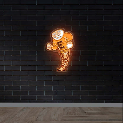 E Tornado Mascot - Premium Neon Artwork
