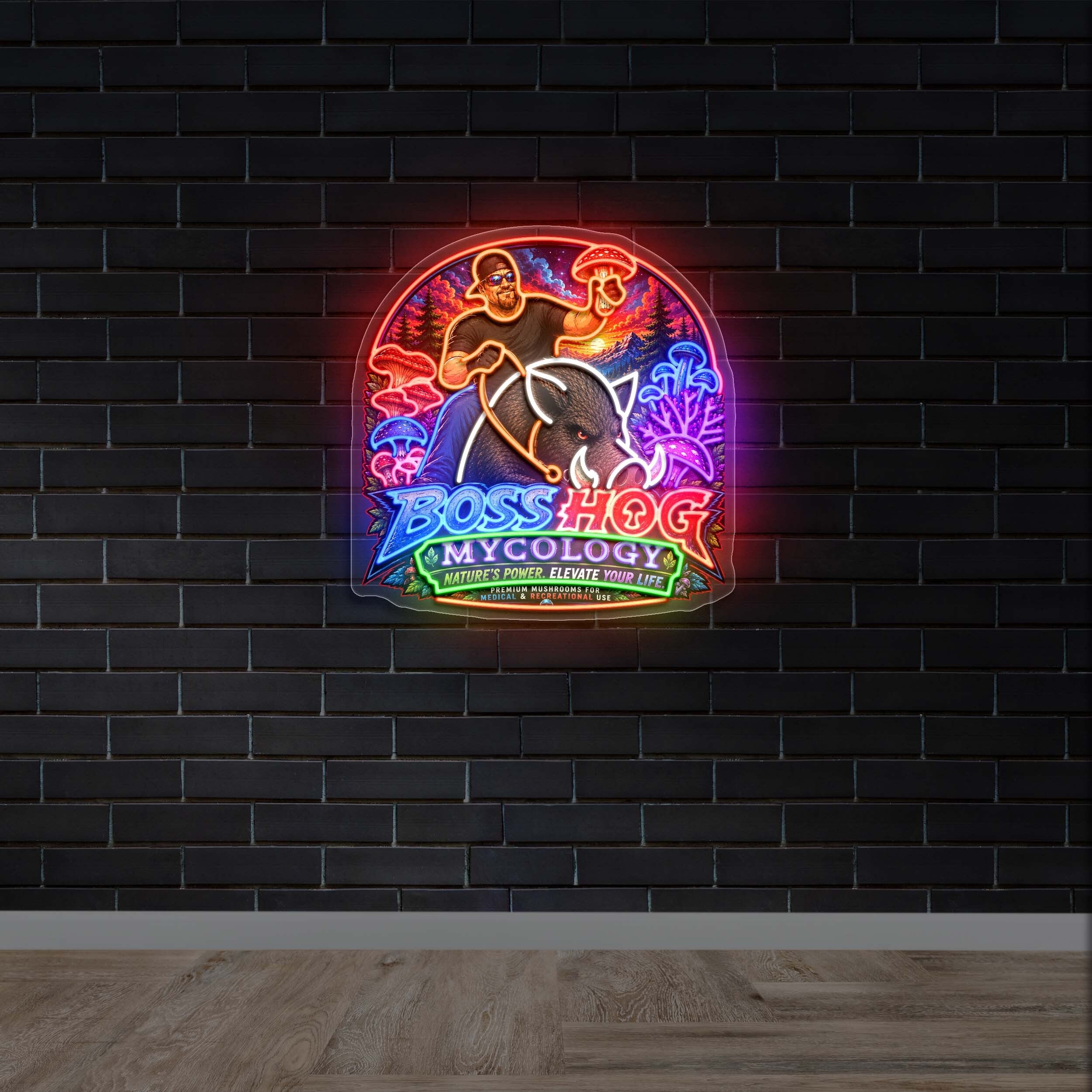 BOSS HOG MYCOLOGY - Premium Neon Artwork