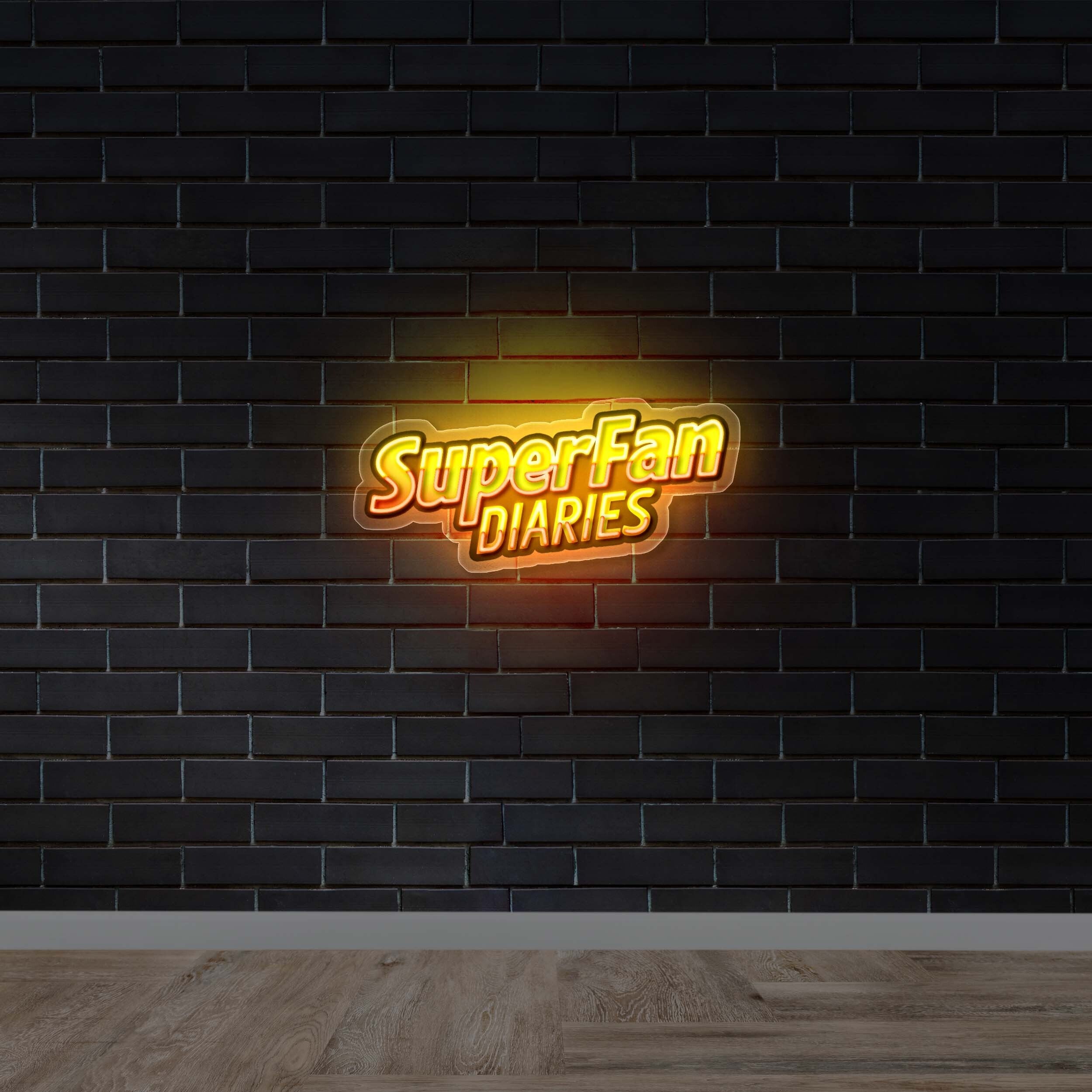 Supar Fan DIARIES - Premium Neon Artwork