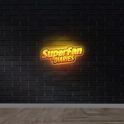 Supar Fan DIARIES - Premium Neon Artwork