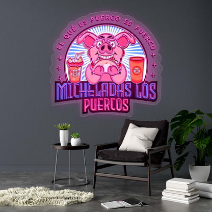 MICHELADAS LOS - Premium Neon Artwork