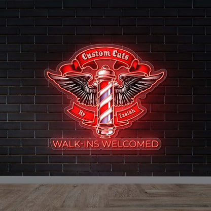 Custom Cuts by Izaiah - Premium Neon Artwork
