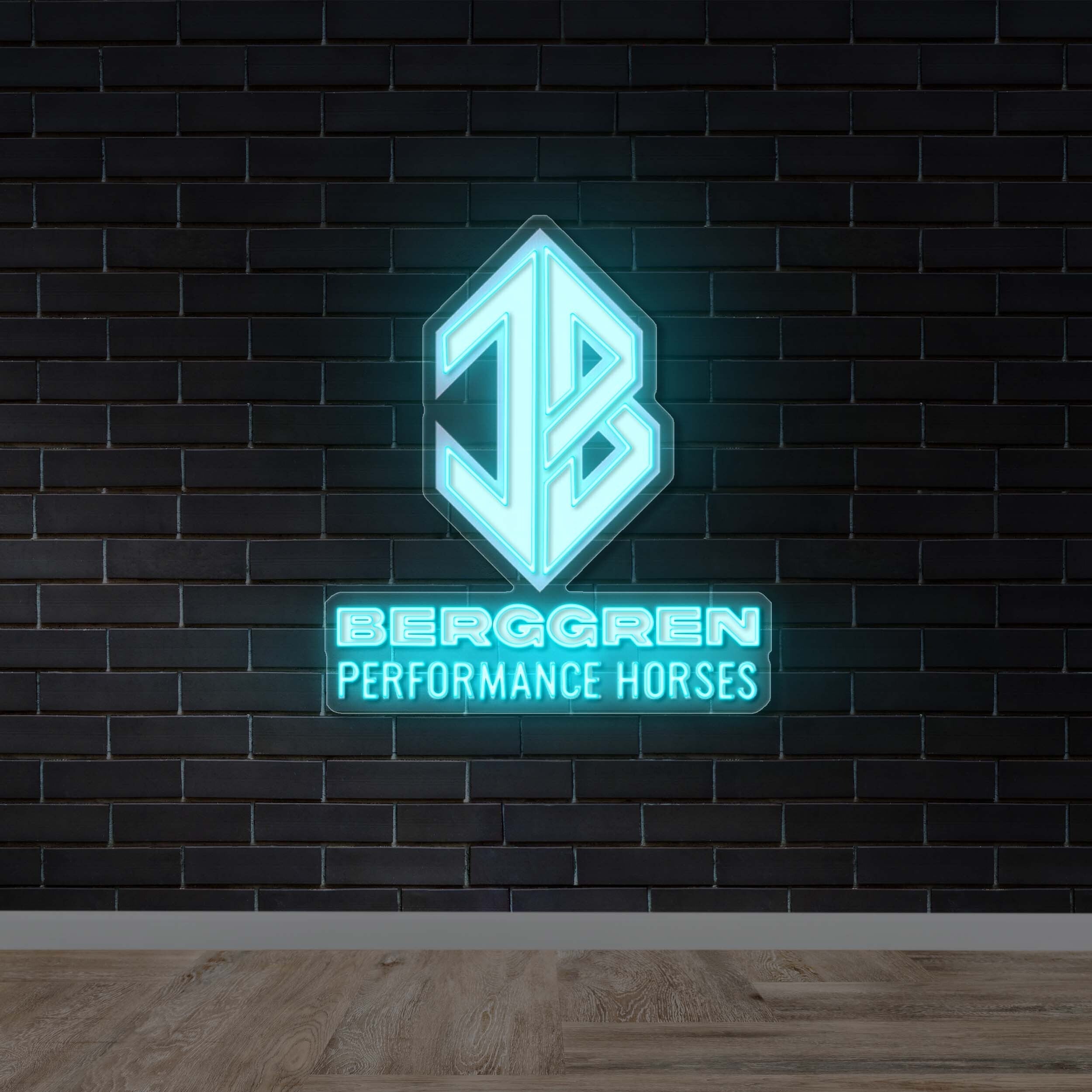 PERFORMANCE HORSES lit up - Premium Neon Artwork
