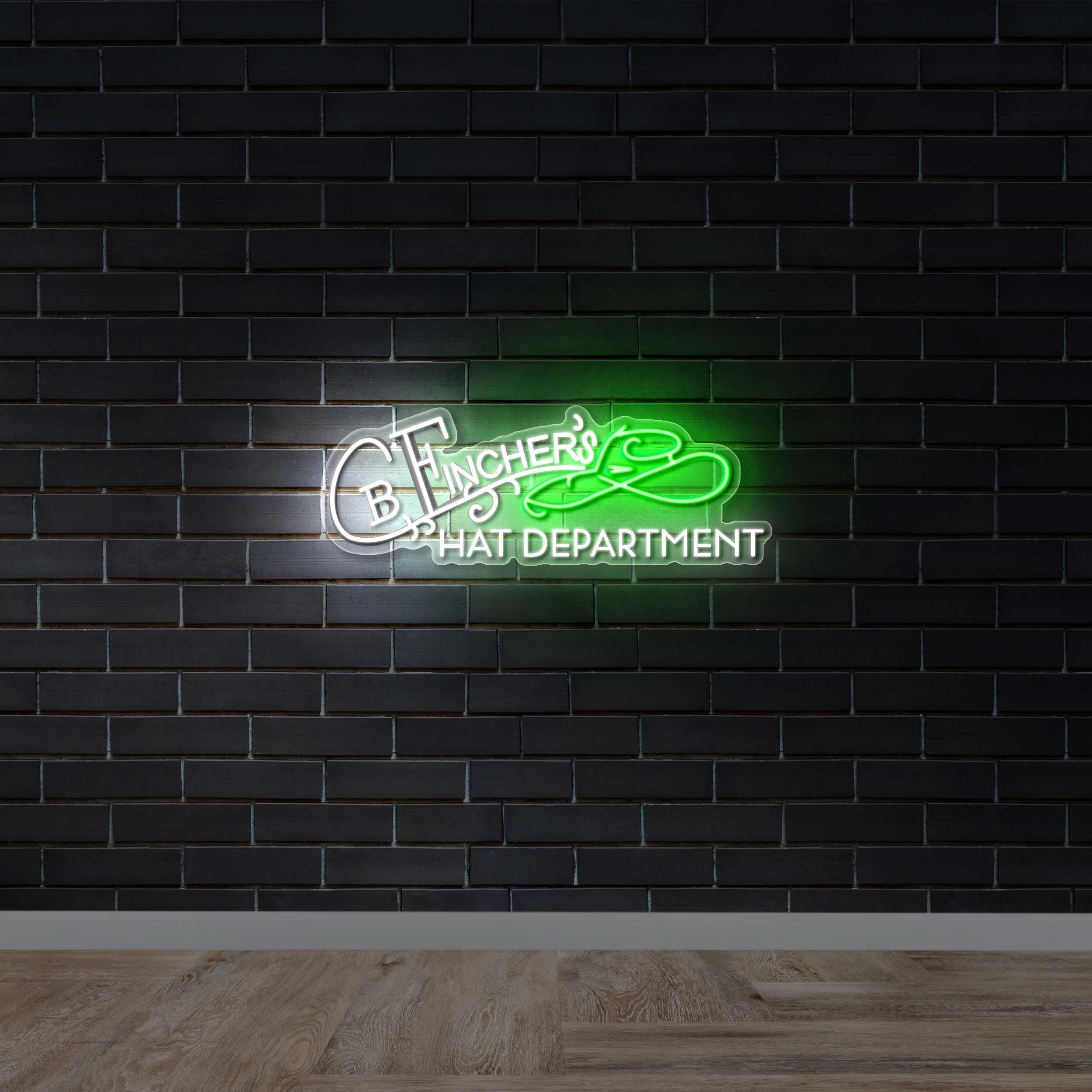 CB Fincher's Hat Department - Premium Neon Artwork