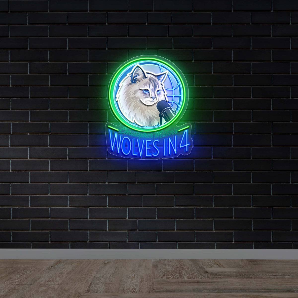 WOLVES IN 4 - Premium Neon Artwork