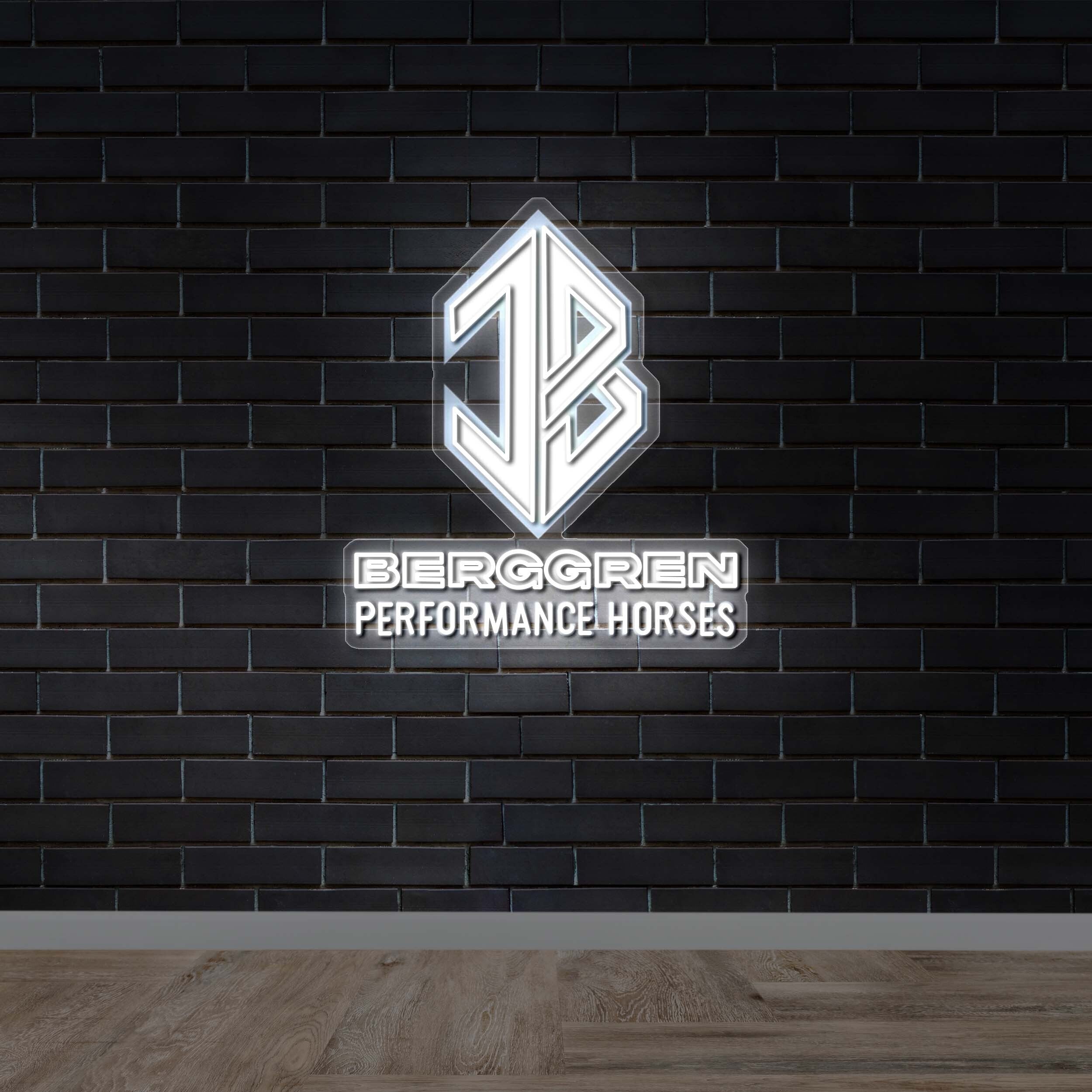 PERFORMANCE HORSES lit up - Premium Neon Artwork