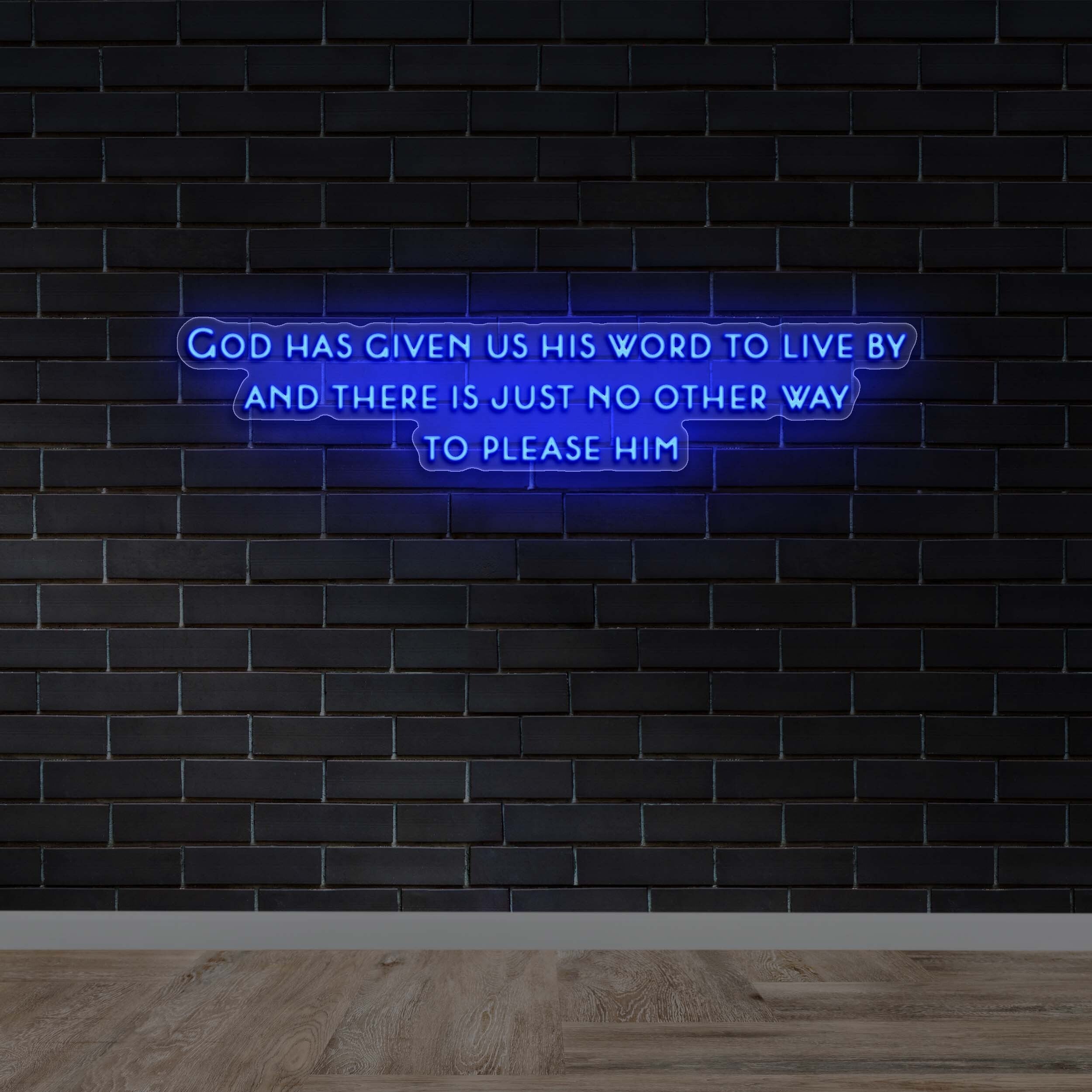 God has given us his word to live | 2nd version - Premium Neon Artwork