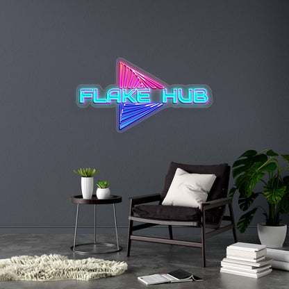 FLAKE HUB - Premium Neon Artwork