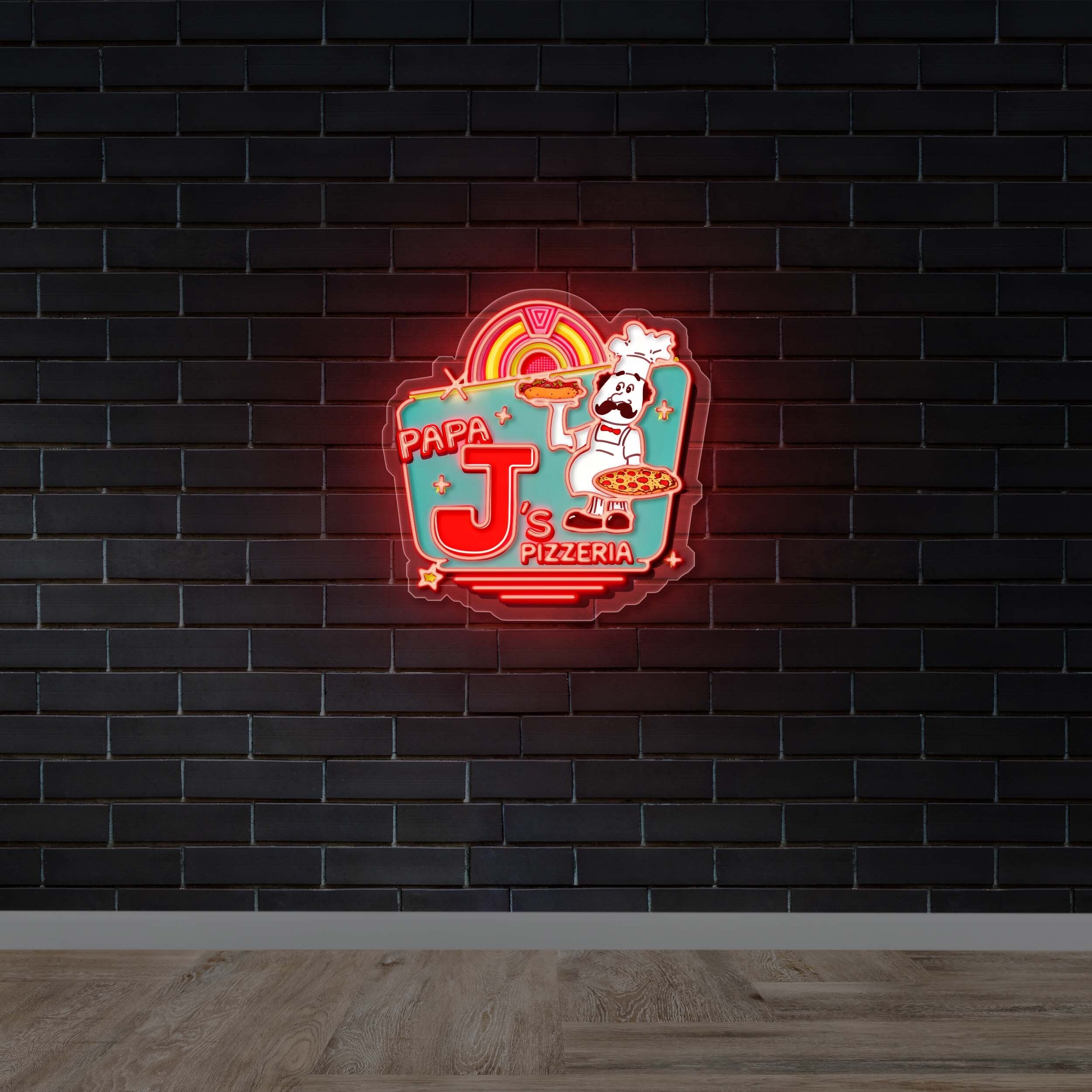 Papa J’s Pizzeria - Premium Neon Artwork