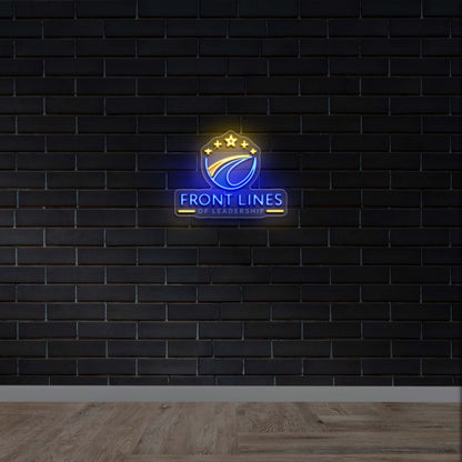 Front Lines of Leadership - Premium Neon Artwork