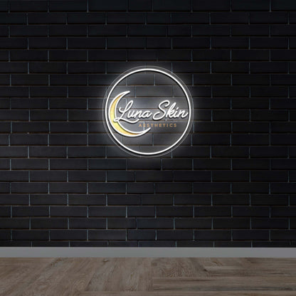 Luna Skin Aesthetics | Circular Version - Premium Neon Artwork