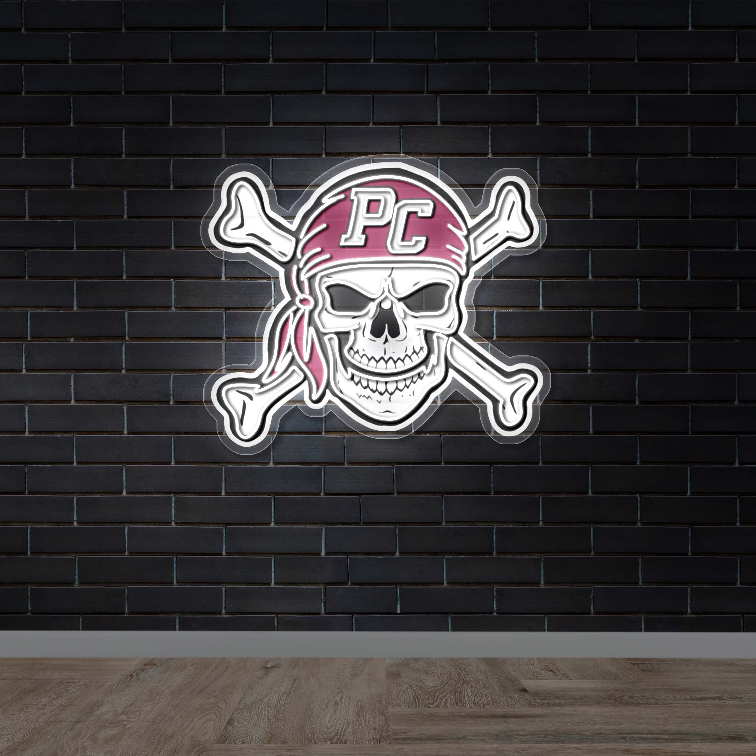 PC Skull & Crossbones - Premium Neon Artwork