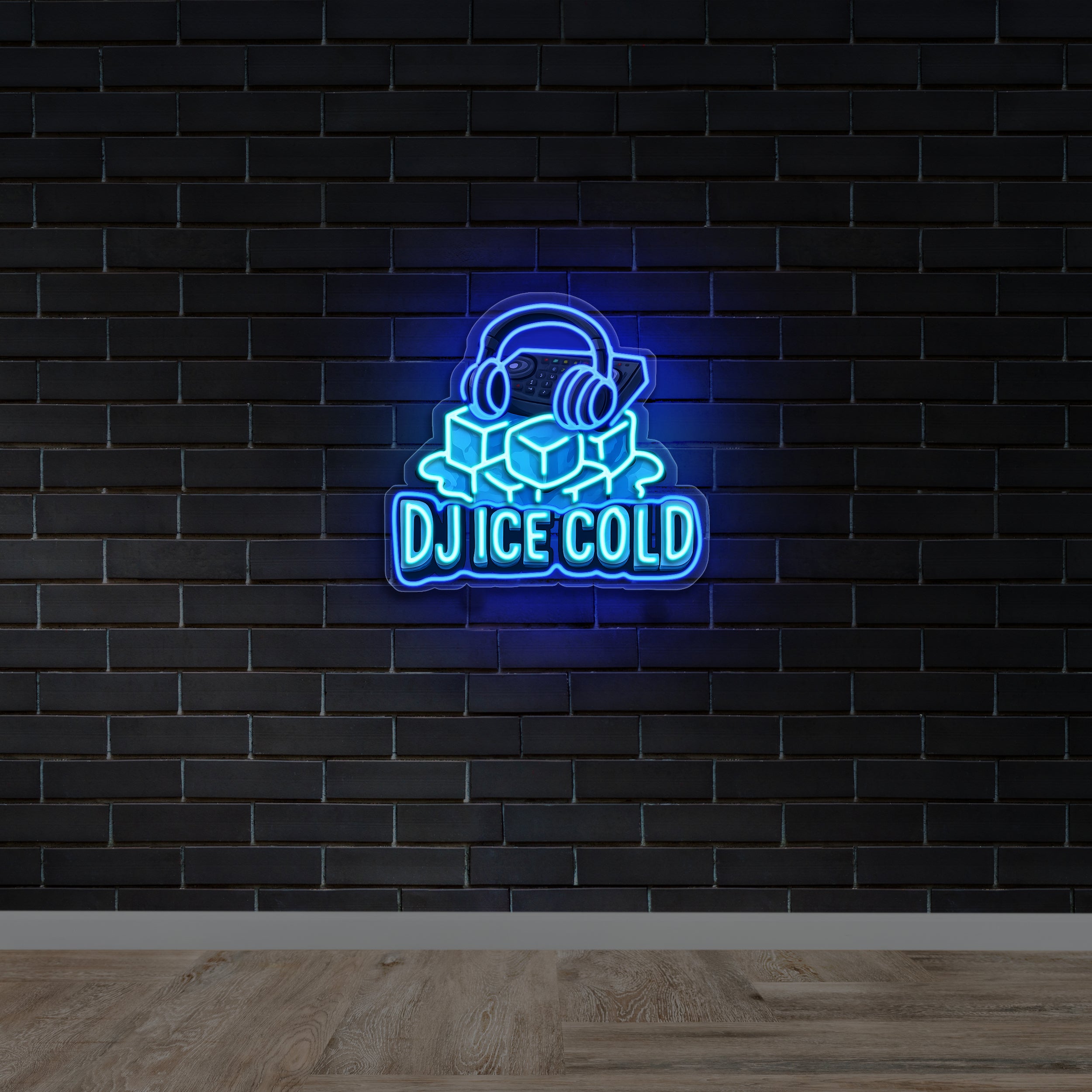 DJ ICE COLD - Premium Neon Artwork