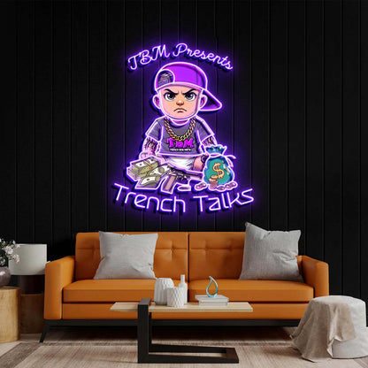 Trench Talk - Premium Neon Artwork