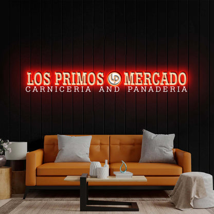 LOS PRIMOS MERCADO - Premium Neon Artwork