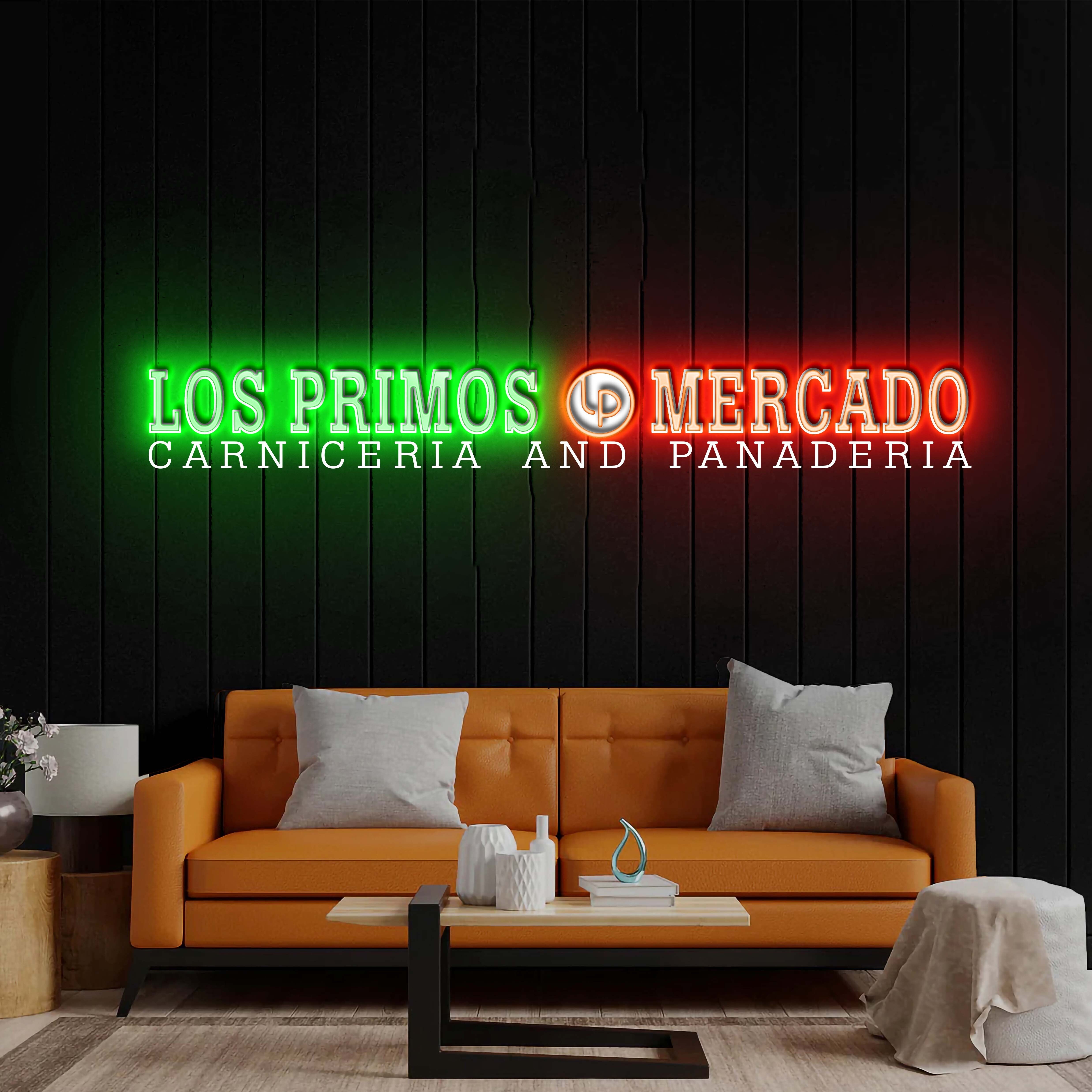 LOS PRIMOS MERCADO - Premium Neon Artwork