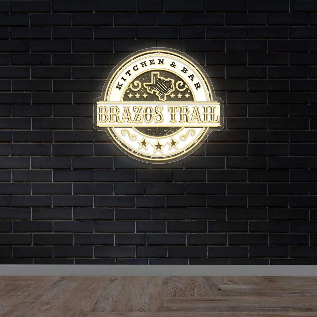 Brazos Trail Kitchen & Bar - Premium Neon Artwork