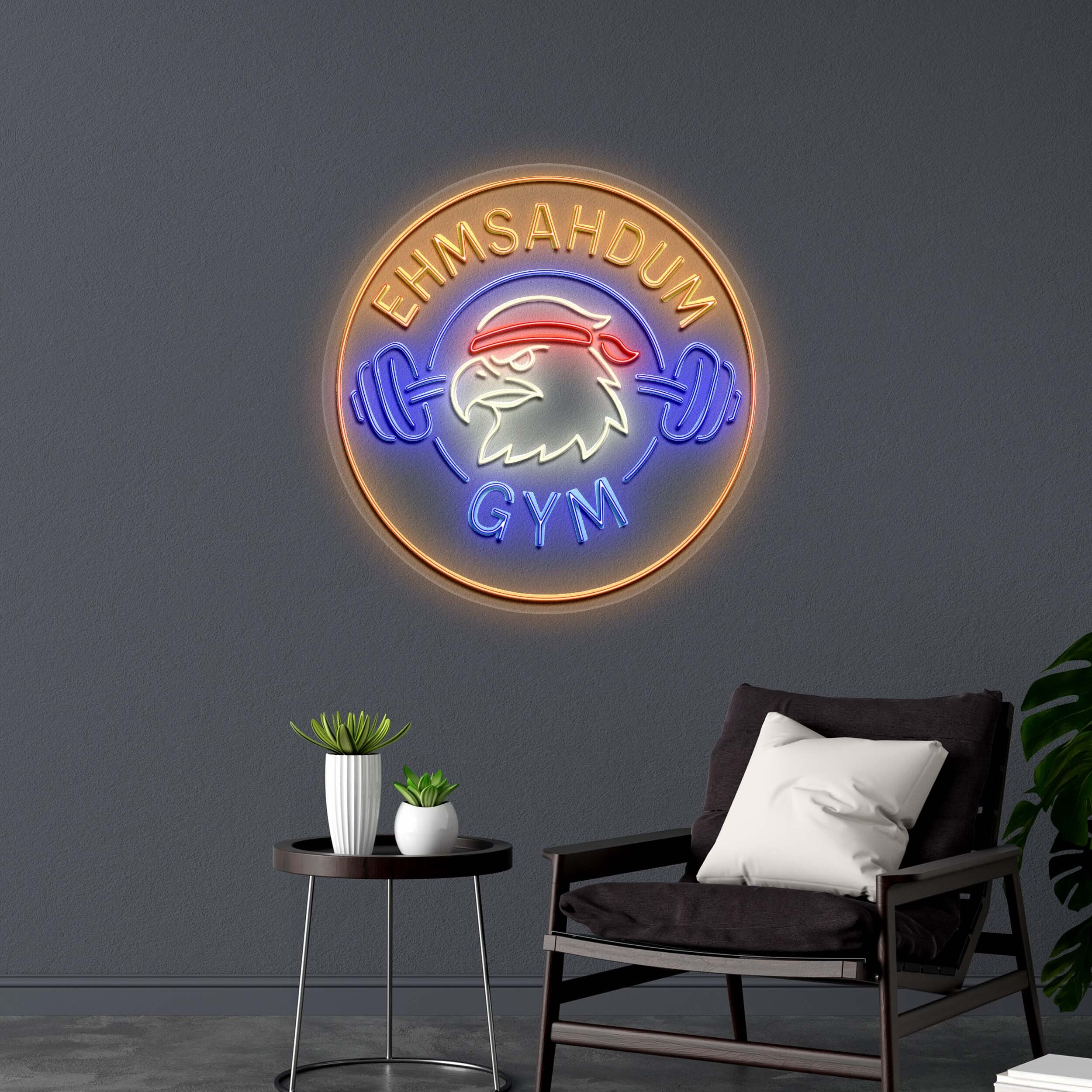 EHMSAHDUM GYM - Premium Neon Artwork