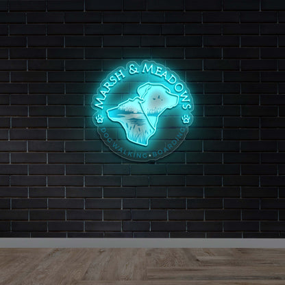 Marsh & Meadows Dog Walking & Boarding - Premium Neon Artwork