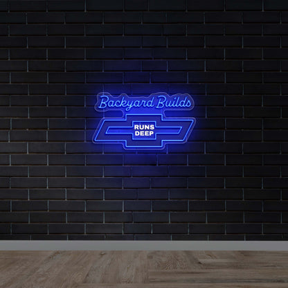 BACKYARD BUILDS RUNS DEEP - Premium Neon Artwork