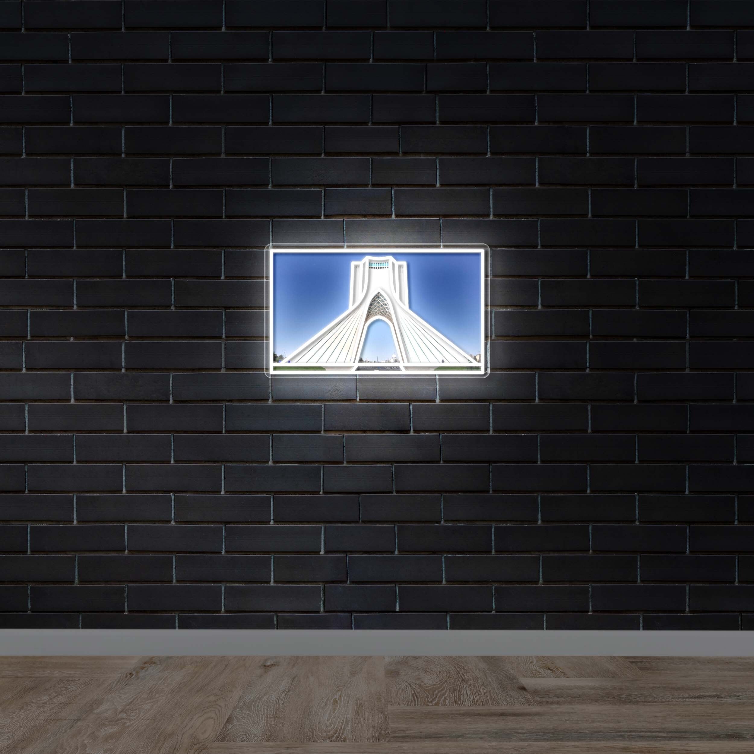AZADI TOWER - Premium Neon Artwork