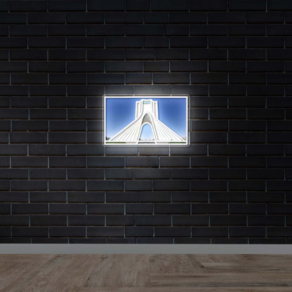 AZADI TOWER - Premium Neon Artwork