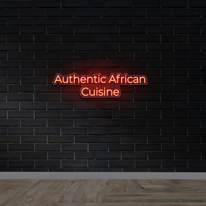 AUTHENTIC AFRICAN CUISINE | 2nd version - Premium Neon Artwork