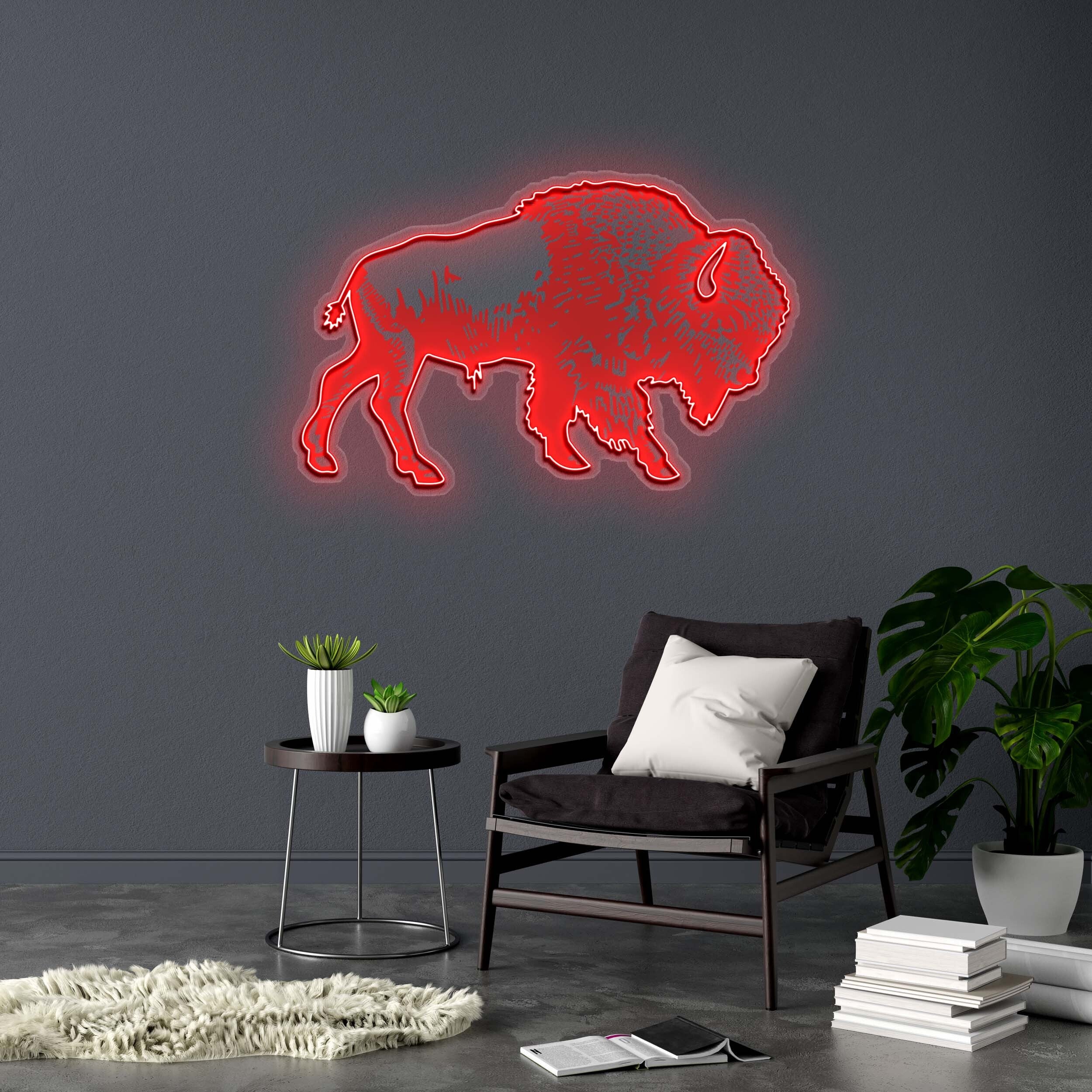 Bison - Premium Neon Artwork