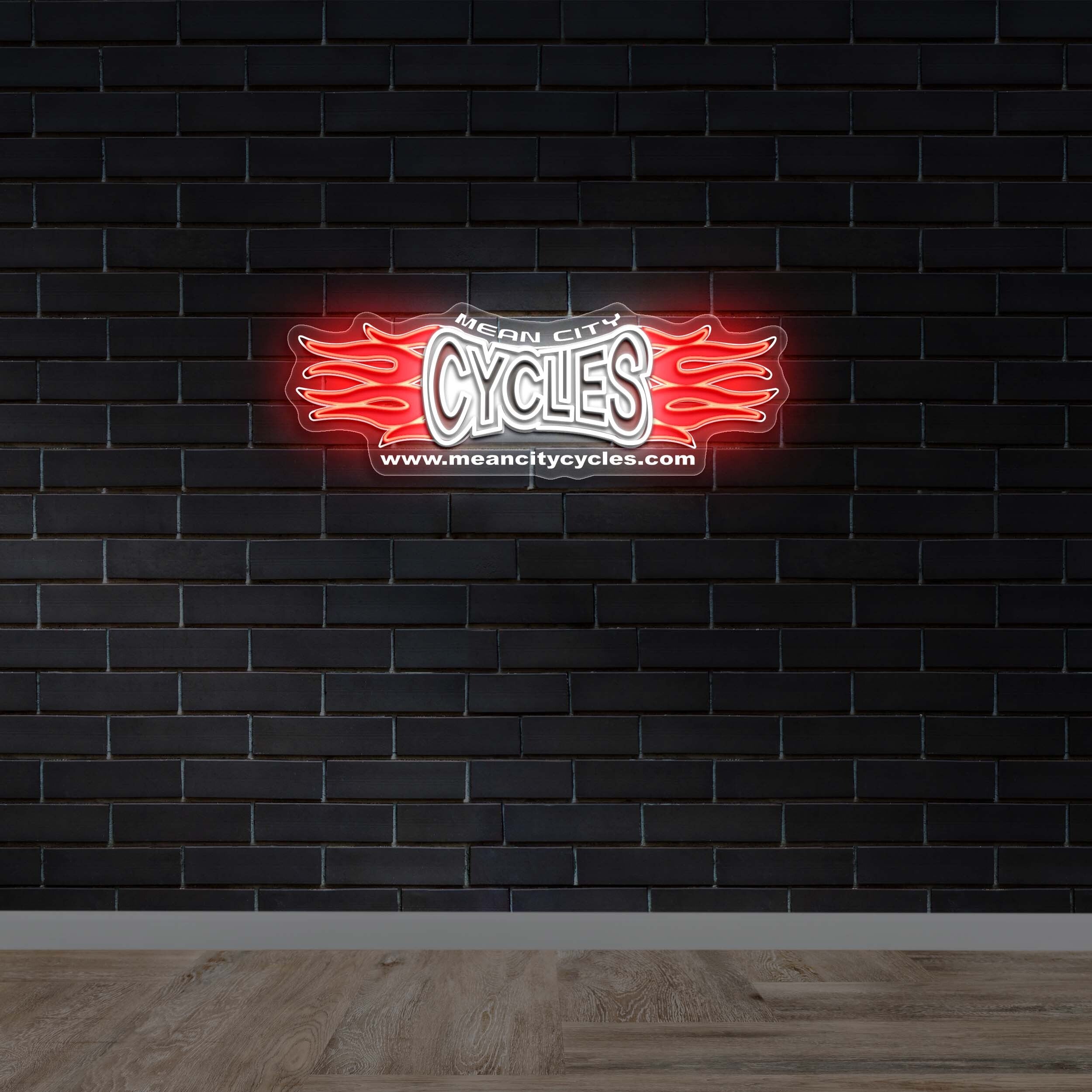 Mean City Cycles - Premium Neon Artwork