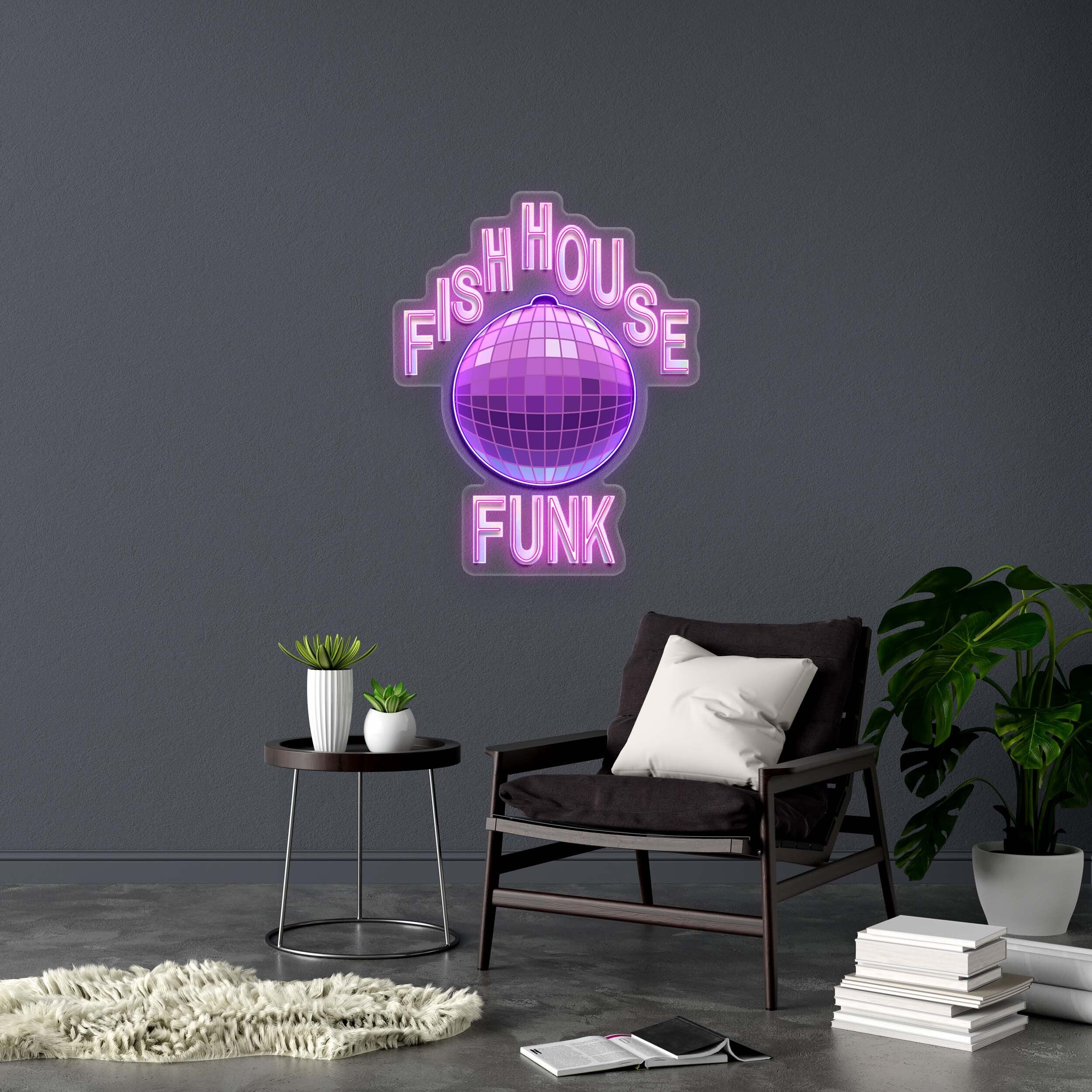 FISH HOUSE FUNK - Premium Neon Artwork