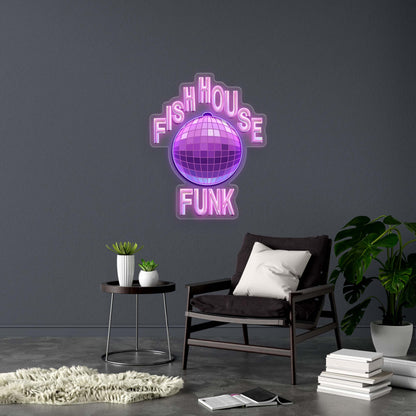 FISH HOUSE FUNK - Premium Neon Artwork