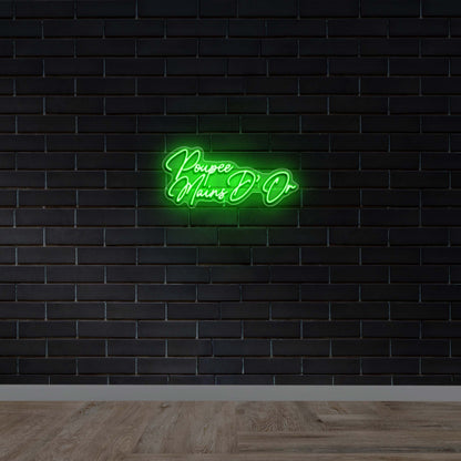 POUPE MAIN D’OR - Premium Neon Artwork