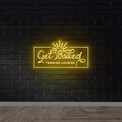 Get Baked Tanning Lounge - Premium Neon Artwork
