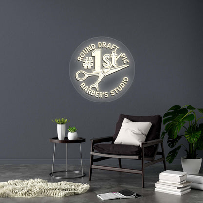 #1st BARBER'S STUDIO - Premium Neon Artwork