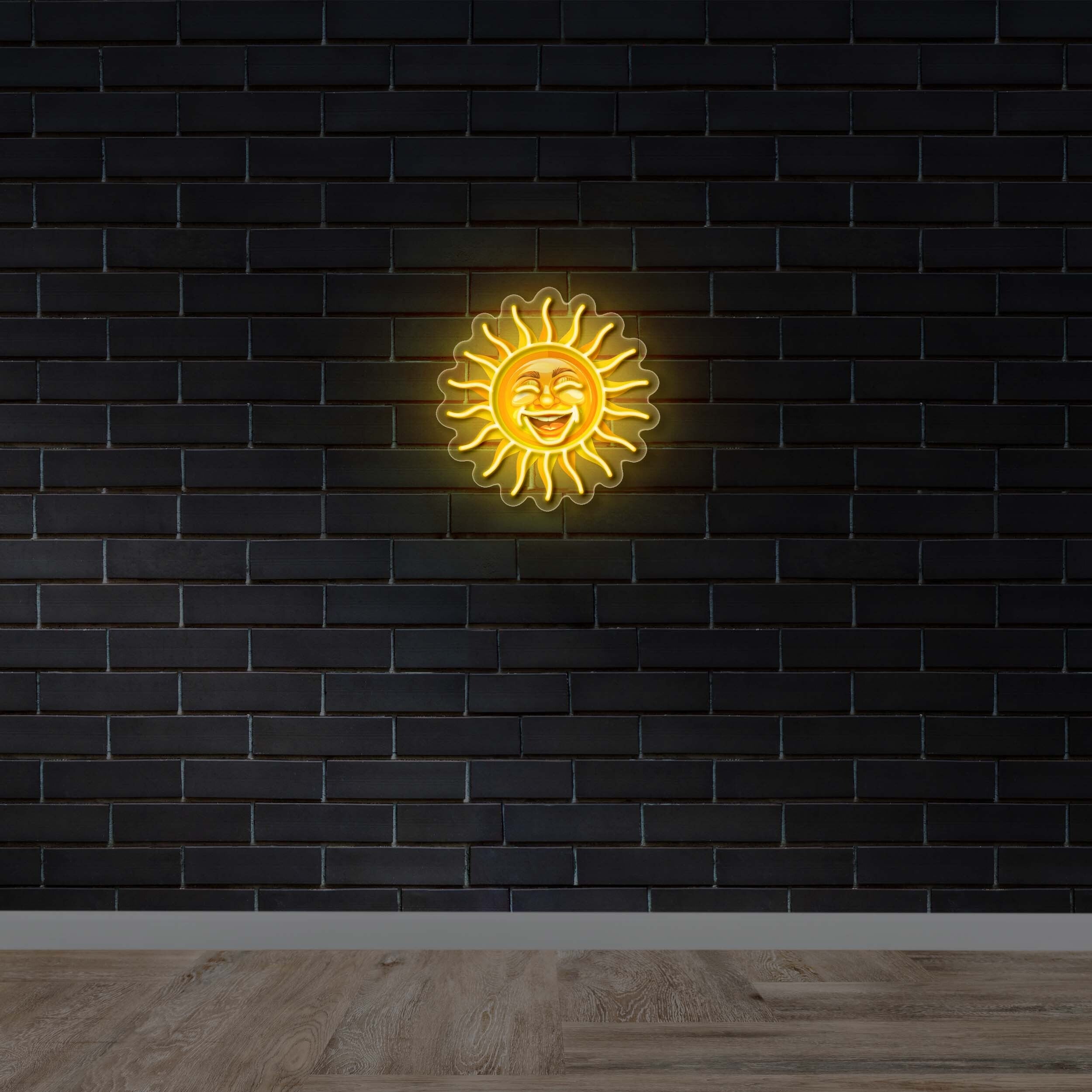 Sun Smiley Face - Premium Neon Artwork