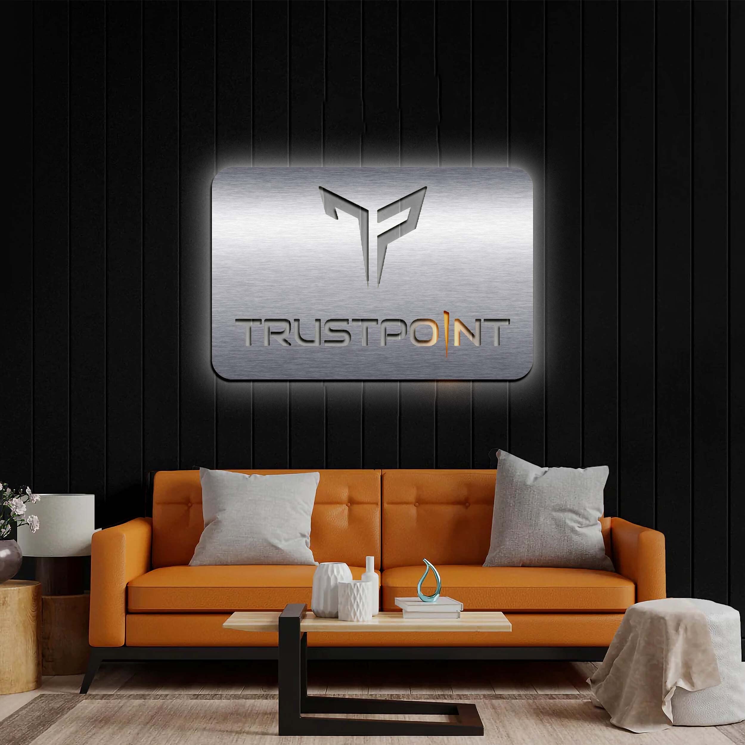TRUSTPOINT Metal Backlit Sign - Premium Neon Artwork