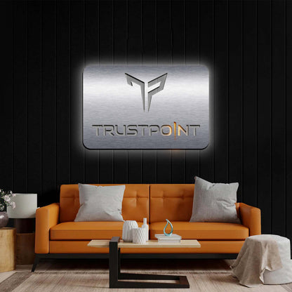 TRUSTPOINT Metal Backlit Sign - Premium Neon Artwork