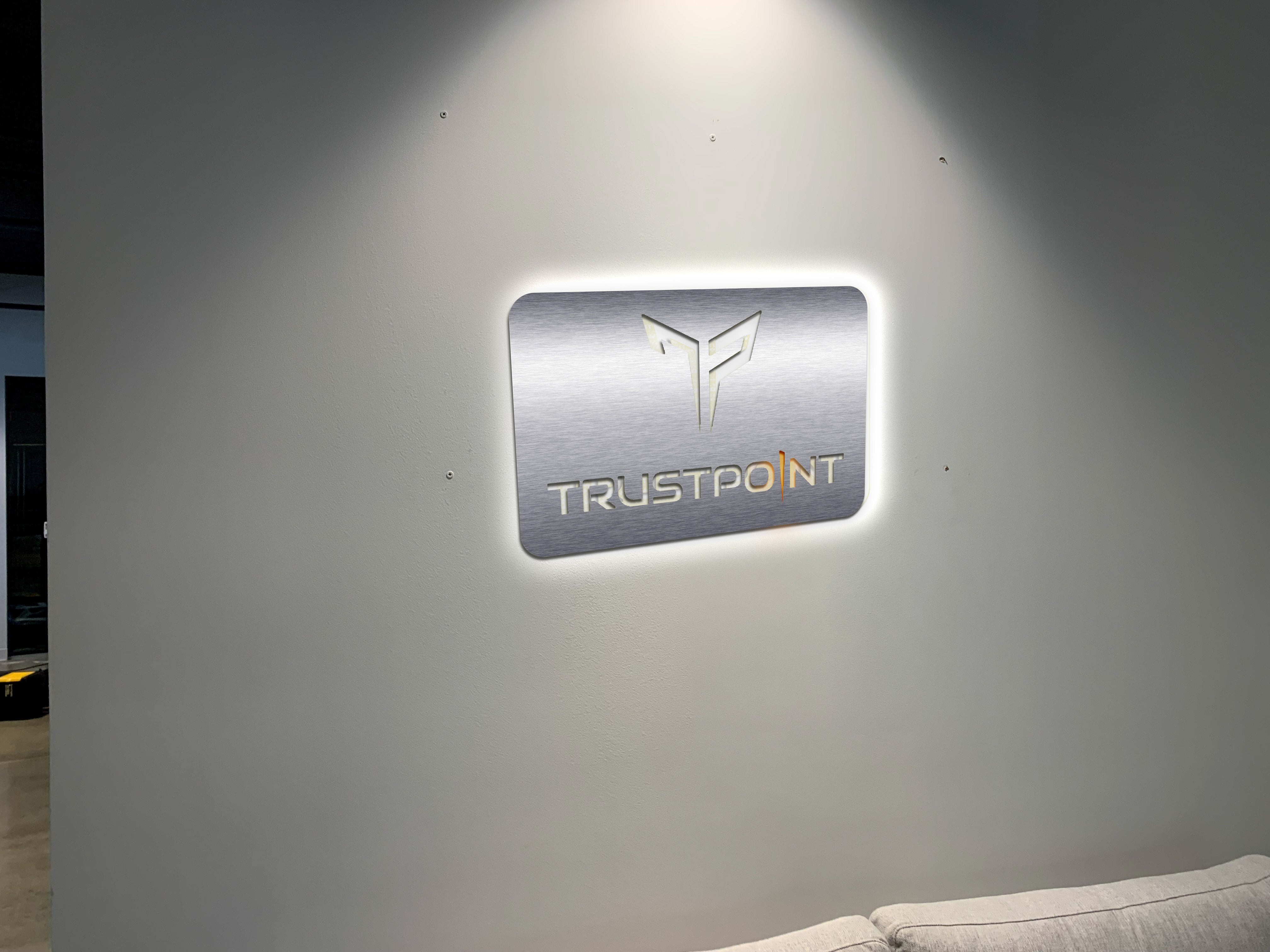 TRUSTPOINT Metal Backlit Sign - Premium Neon Artwork